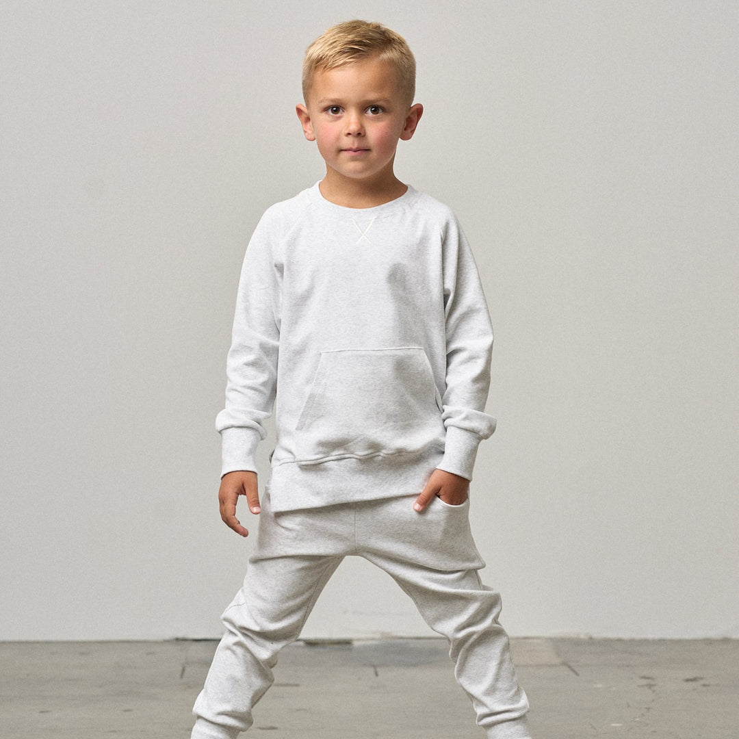 Little Bipsy light heather grey pullover