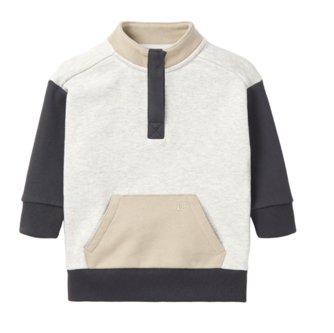 Little Bipsy mockneck fleece sweatshirt