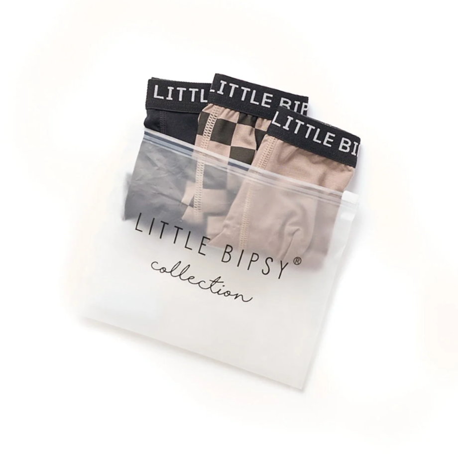 Little Bipsy mushroom check mix boxer briefs