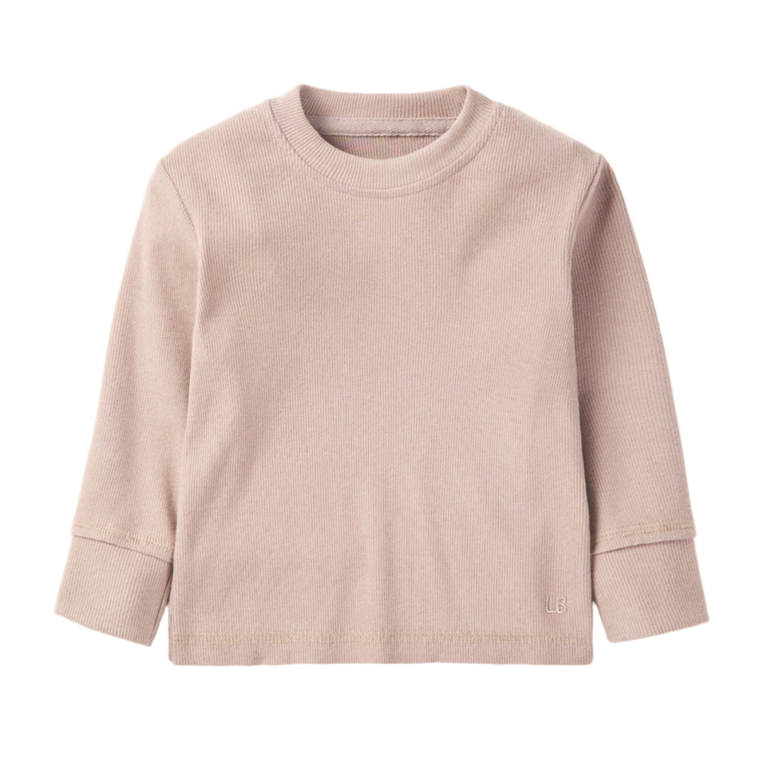 Little Bipsy mushroom ribbed long sleeve tee