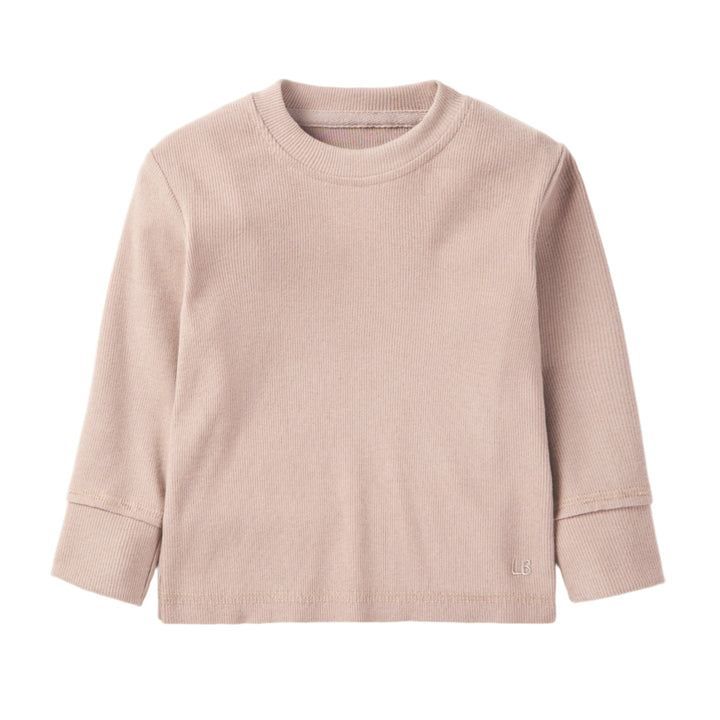 Little Bipsy mushroom ribbed long sleeve tee