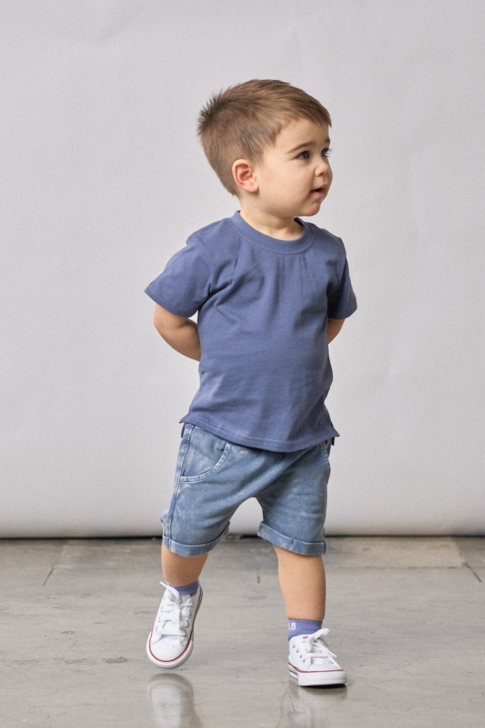 Little Bipsy navy elevated tee