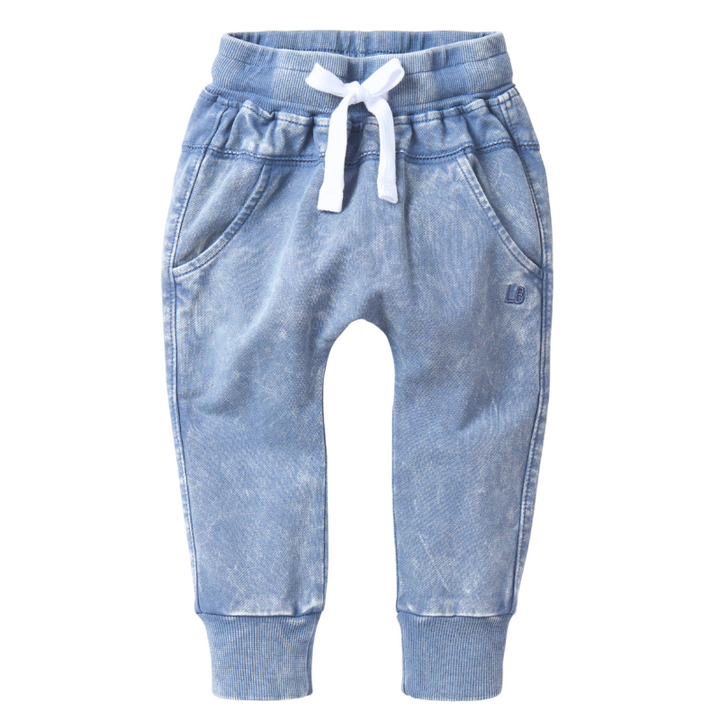 Little Bipsy navy wash joggers