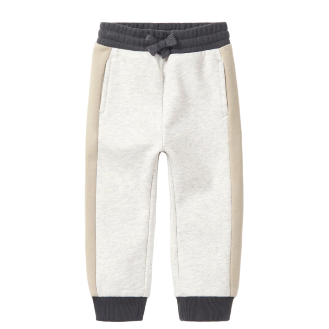 Little Bipsy side stripe jogger stone grey
