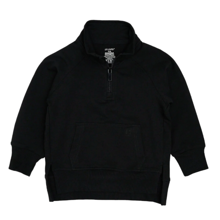 Little Bipsy toddler boys black quarter zip