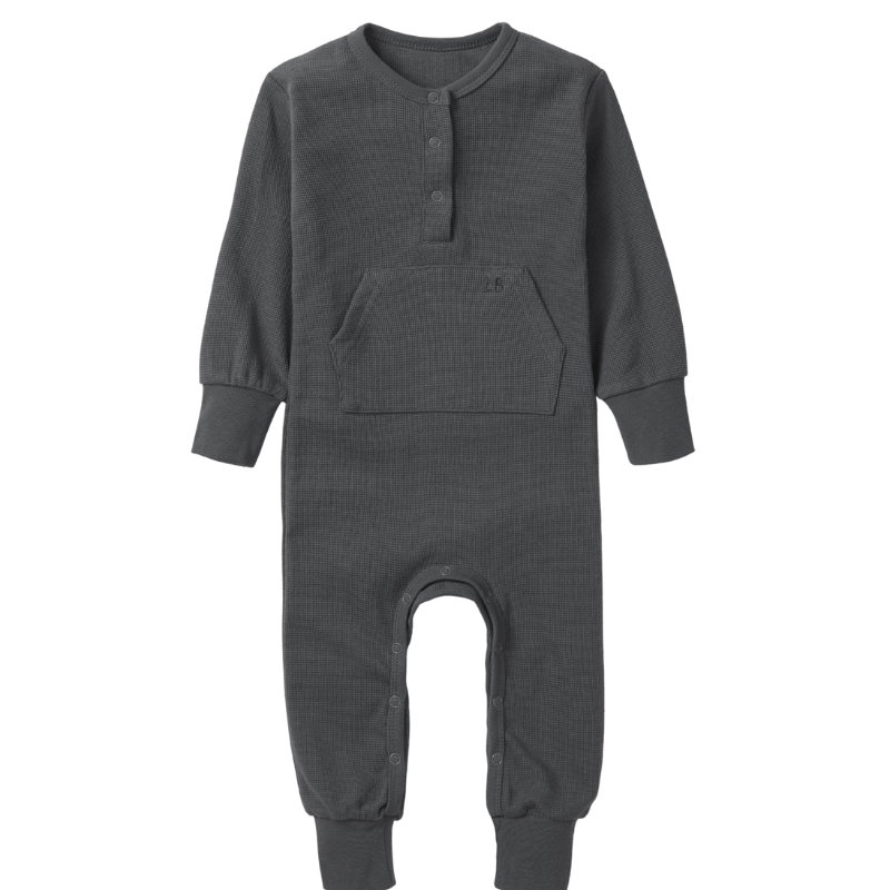Little Bipsy waffle romper Shadow