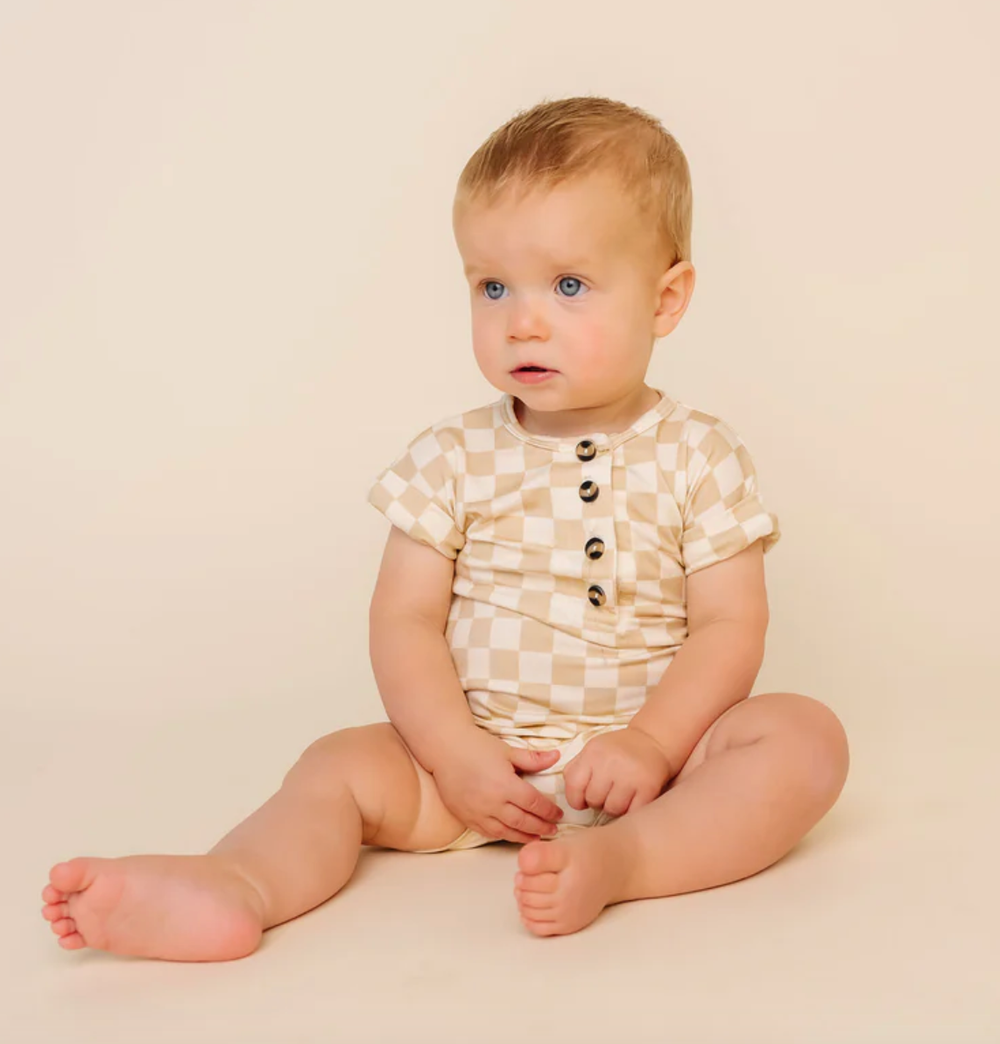 Lou Lou & Co Austin checkers baby romper