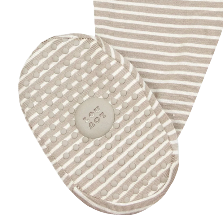 Lou Lou & Co Baby Banks tank micro stripe zip footie grips
