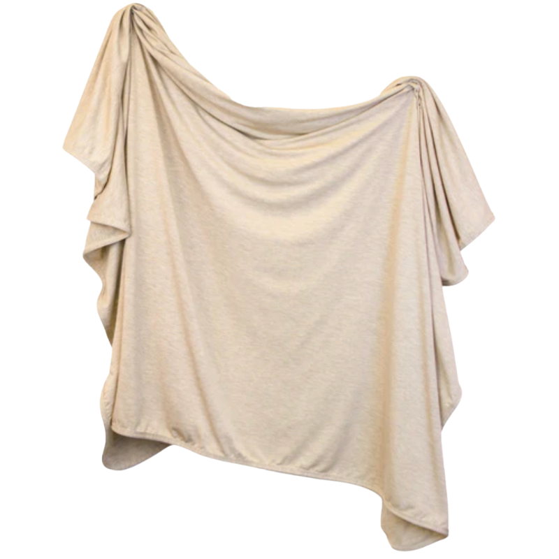 Lou Lou & Co Baby Ryan swaddle blanket heathered wheat