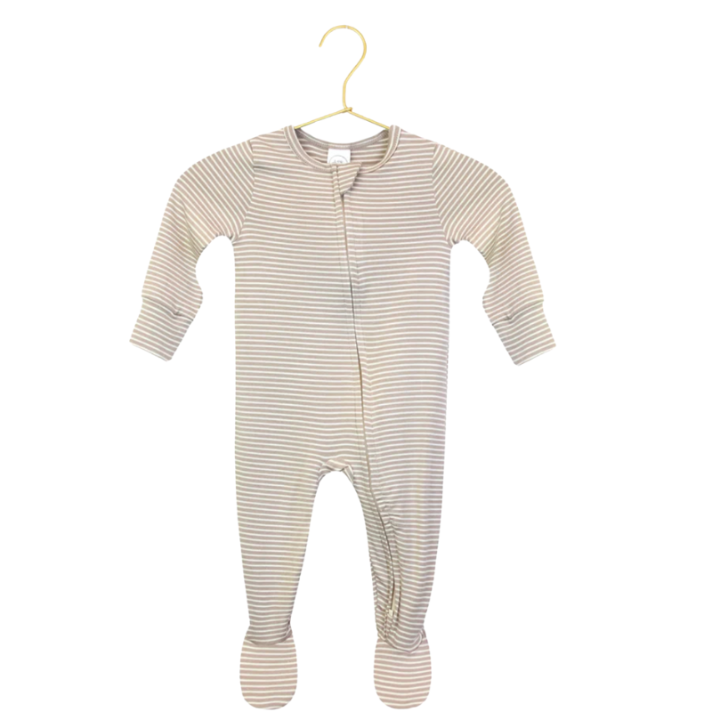 Lou Lou & Co Banks tank micro stripe zip footie