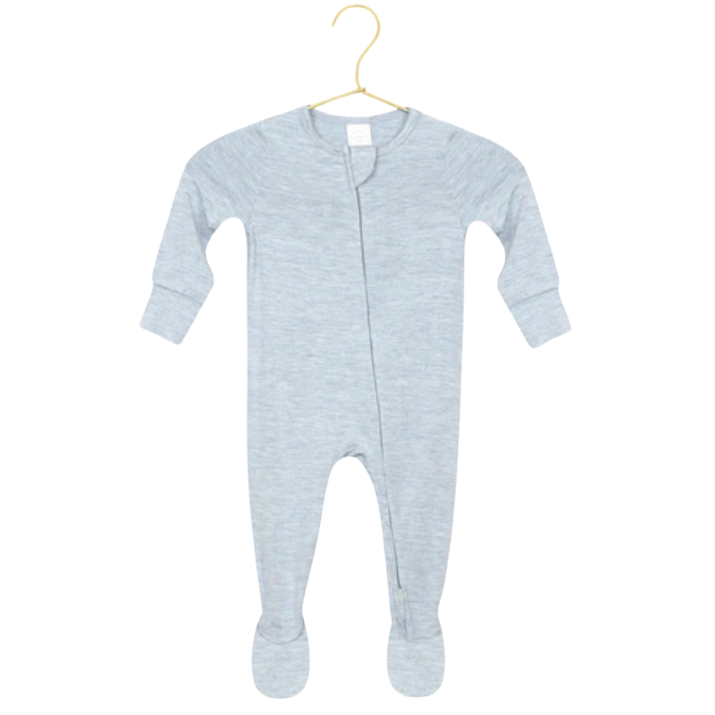 Lou Lou & Co Crew heathered blue zip sleeper