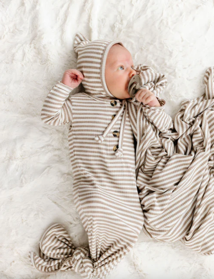 Lou Lou & Co Indy striped infant gown