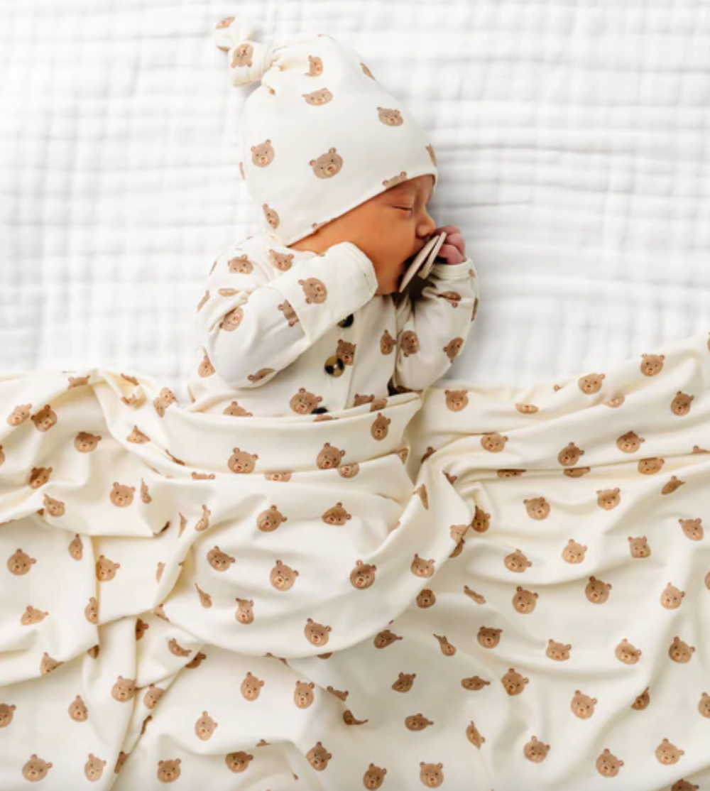 Lou Lou & Co Teddy infant baby gown