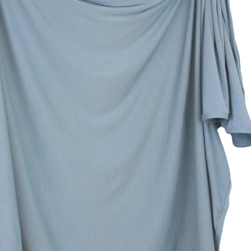 Lou Lou & Co dusty blue swaddle blanket