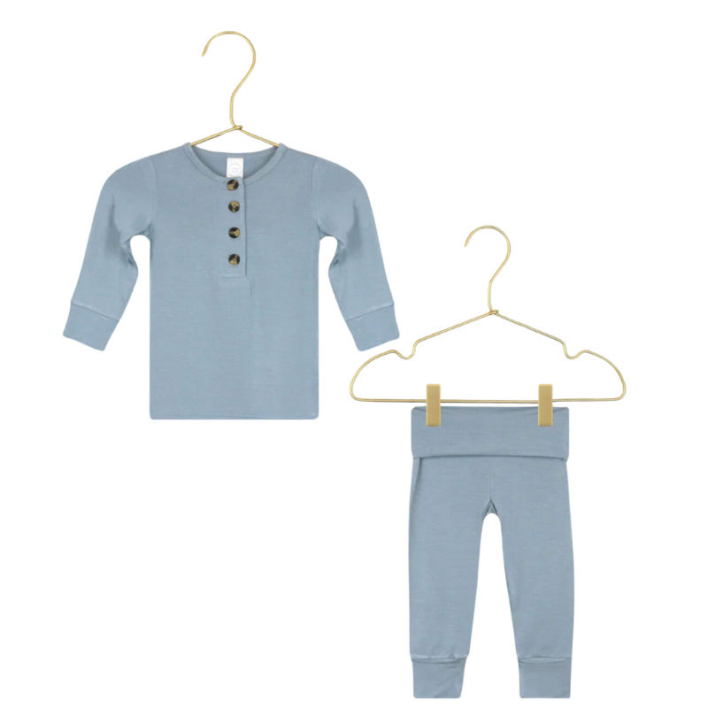 Lou Lou & Company Leo top and bottom set blue