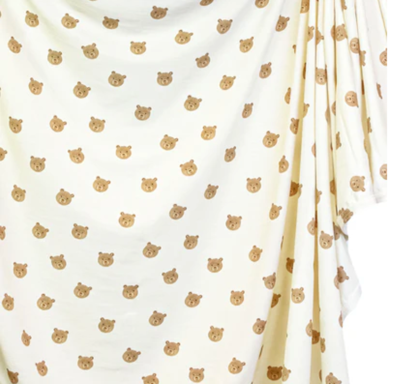 Lou Lou Teddy swaddle blanket