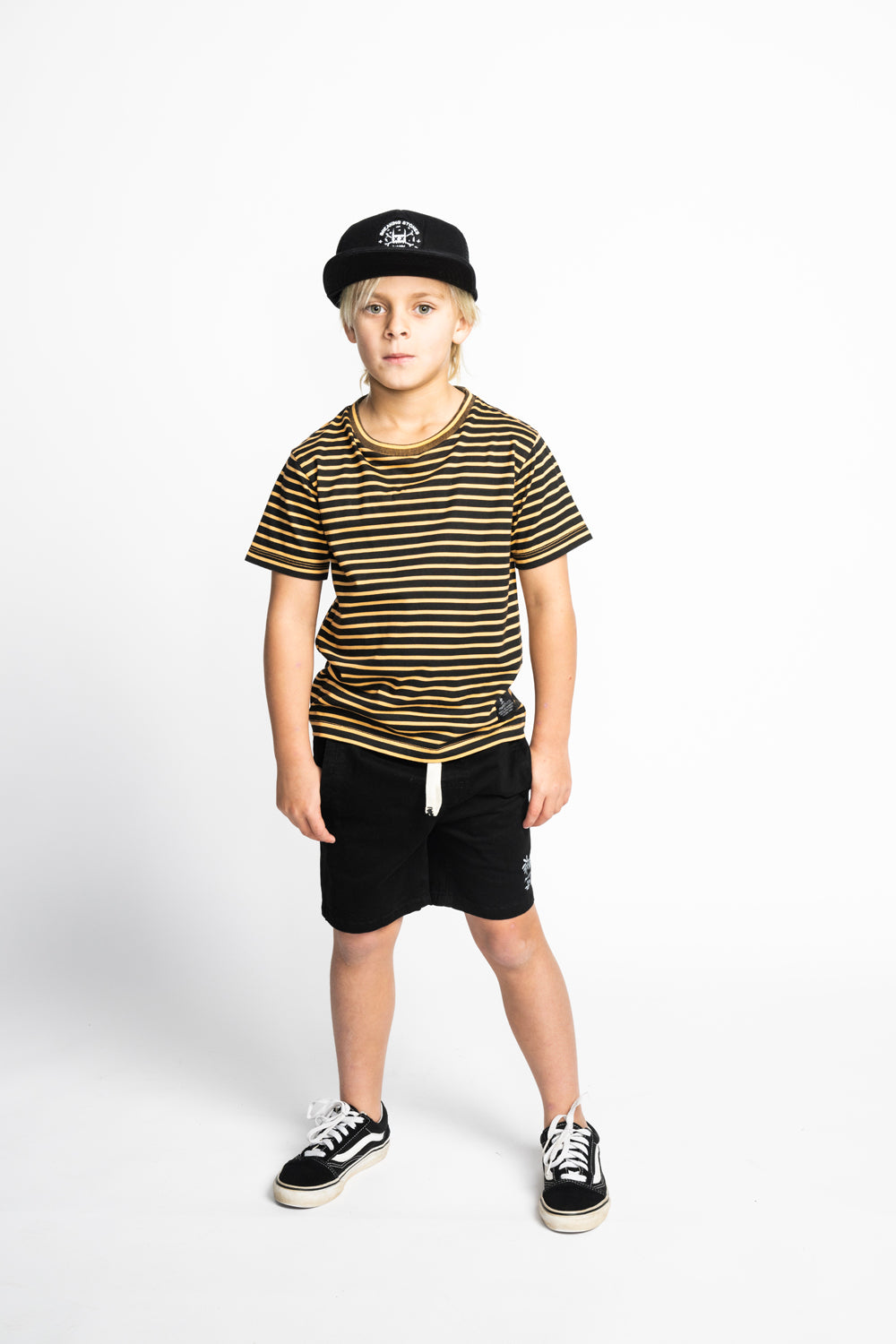 Munster Kids - Starsand Striped Tee in Washed Peach (2 and 3)