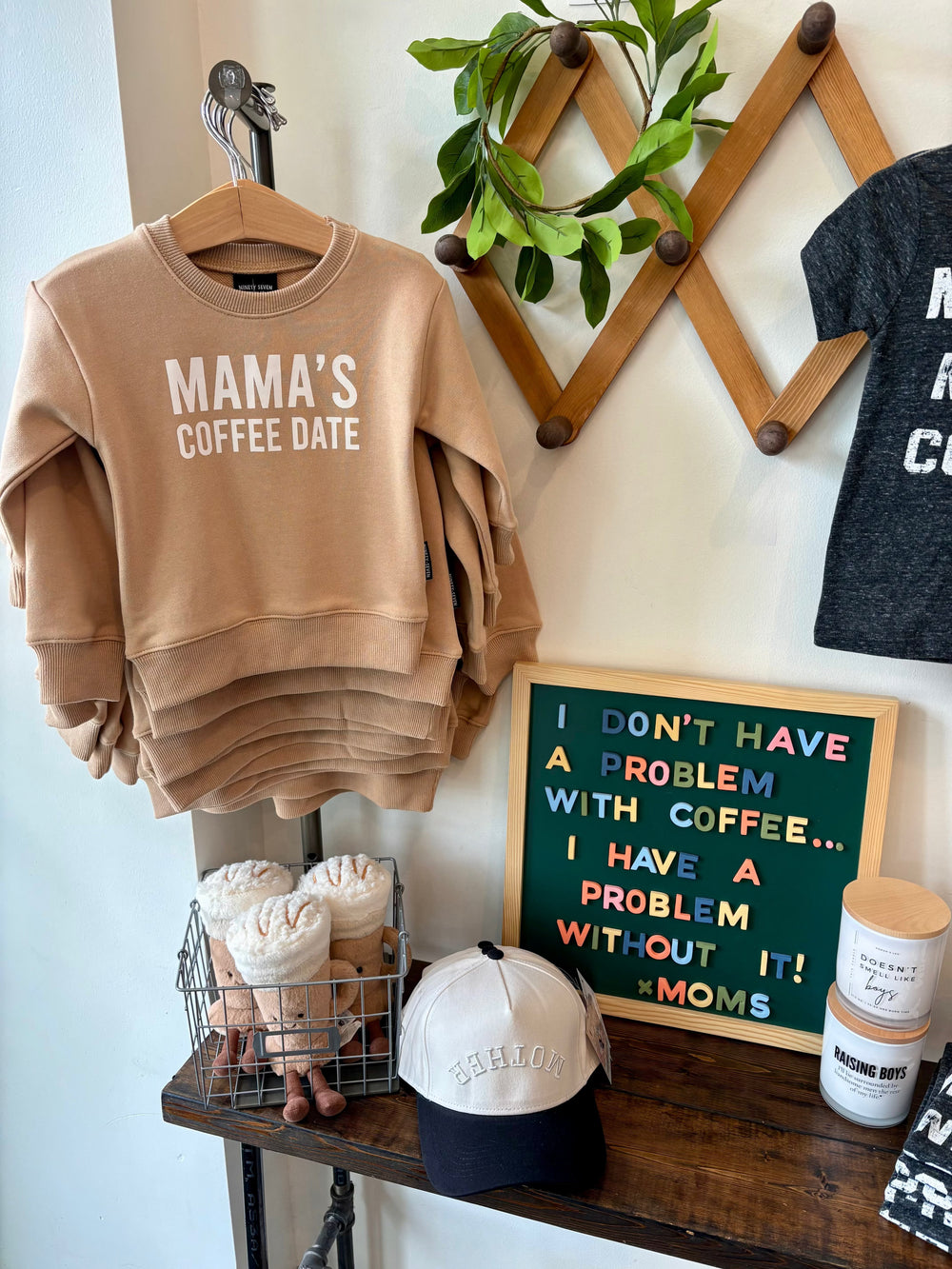 Mama's coffee date kids sweatshirt