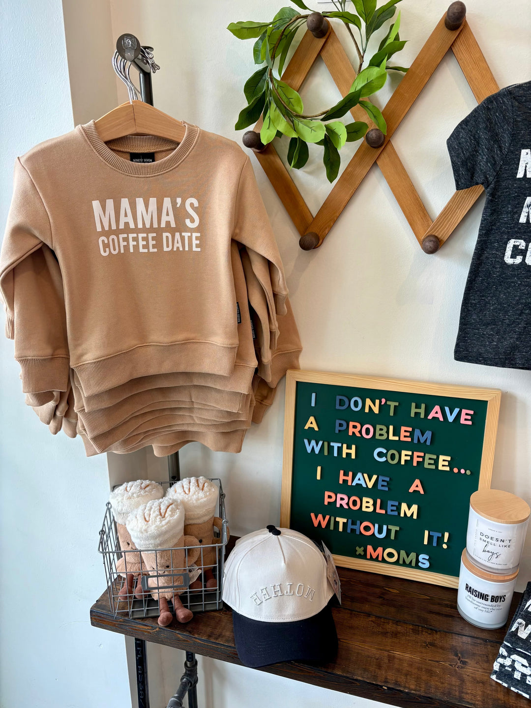 Mama's coffee date kids sweatshirt