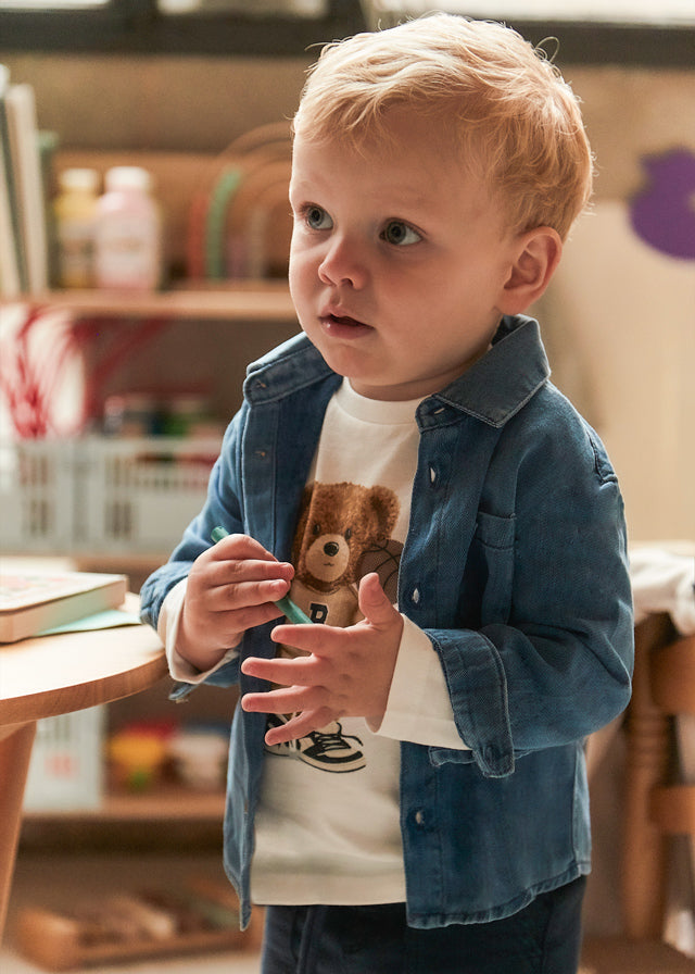Mayoral Baby boy denim shirt blue