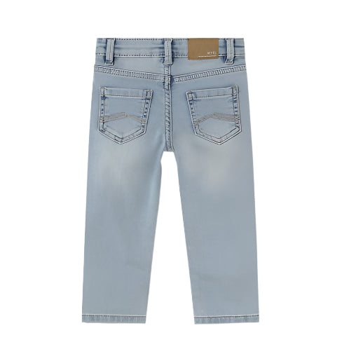 Mayoral baby boy soft denim light blue back