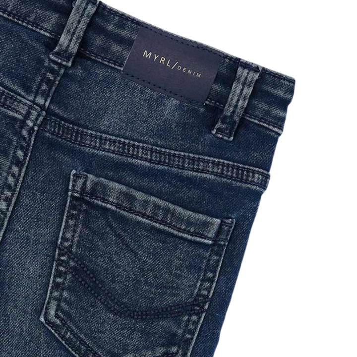 Mayoral boys blue black soft denim jeans waist