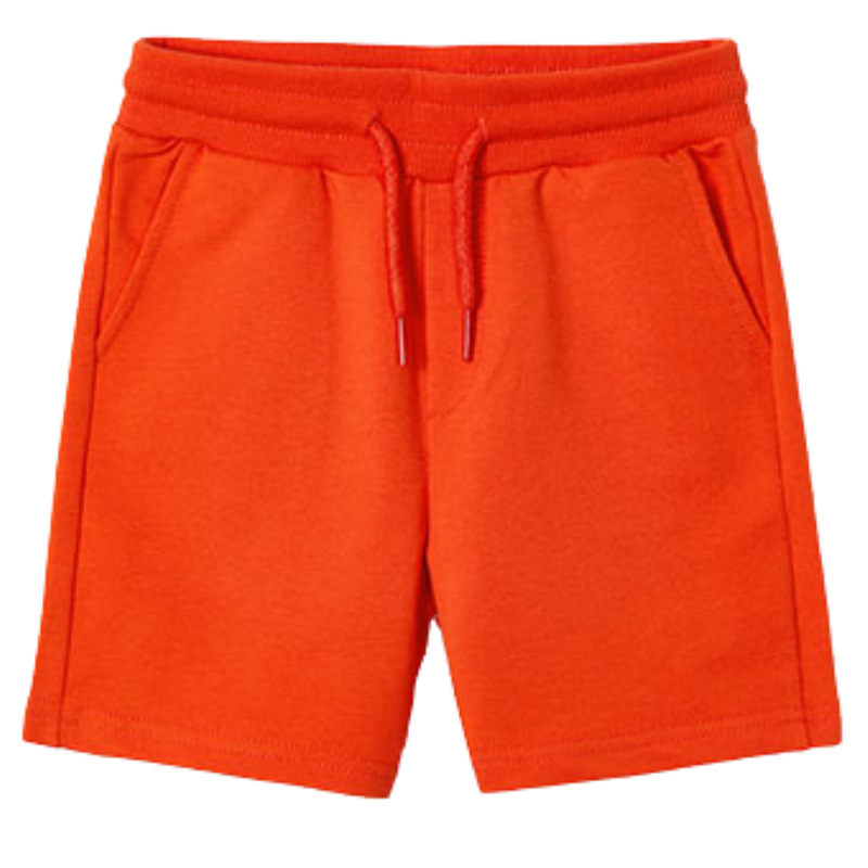 Mayoral boys fleece shorts in red orange