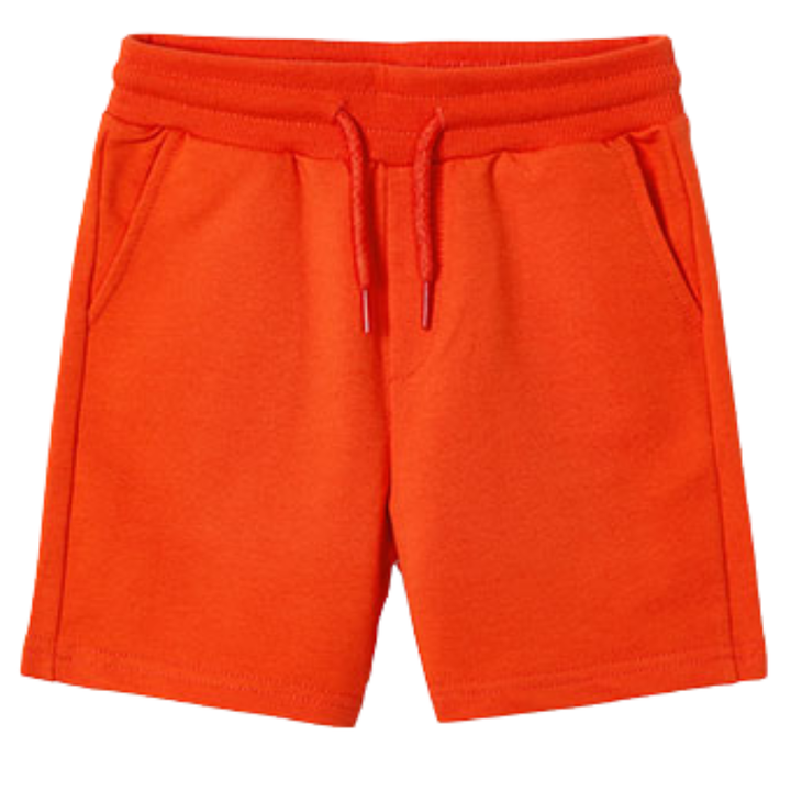 Mayoral boys fleece shorts in red orange