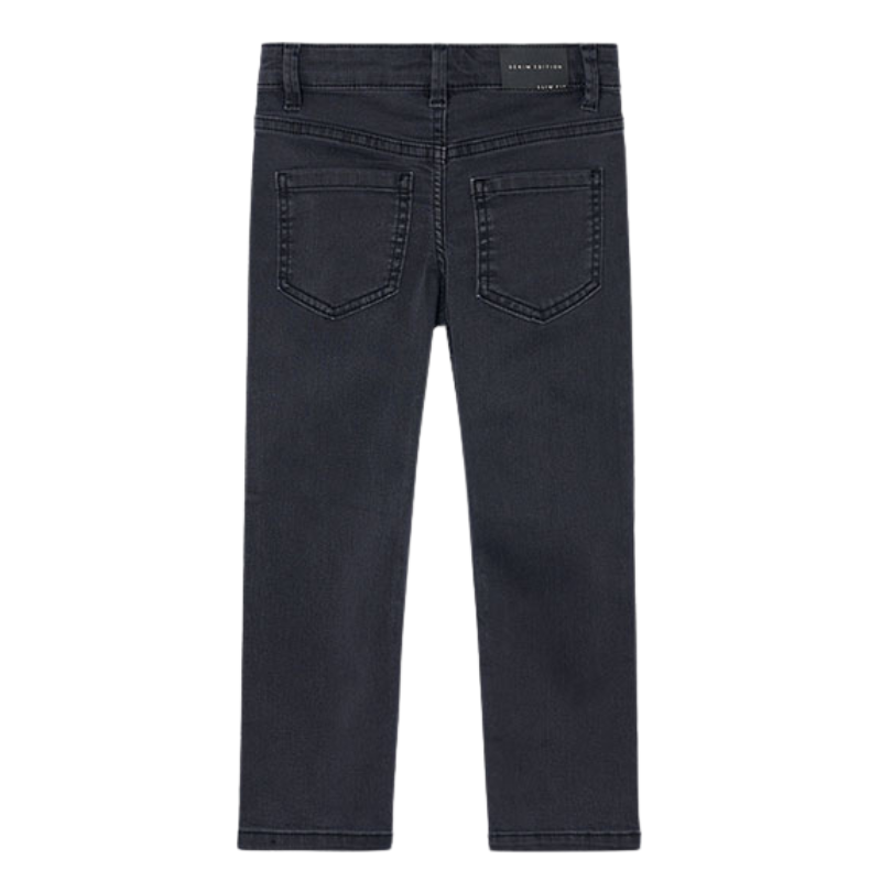 Mayoral boys slim fit black jeans back