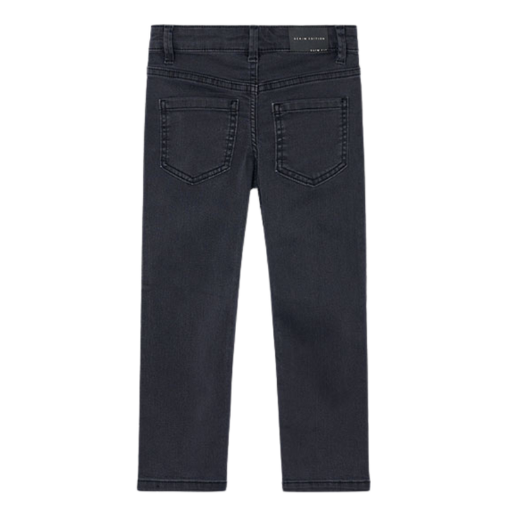 Mayoral boys slim fit black jeans back