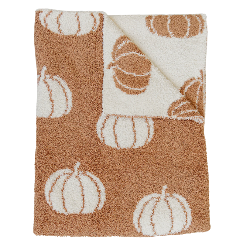 Mebie Baby Plush blanket in pumpkins
