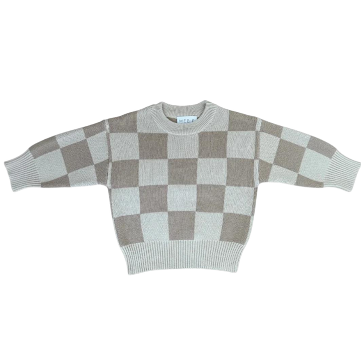 Mebie Baby checkered sweater for toddlers