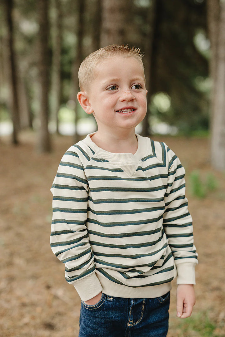 Mebie Baby cream striped sweatshirt