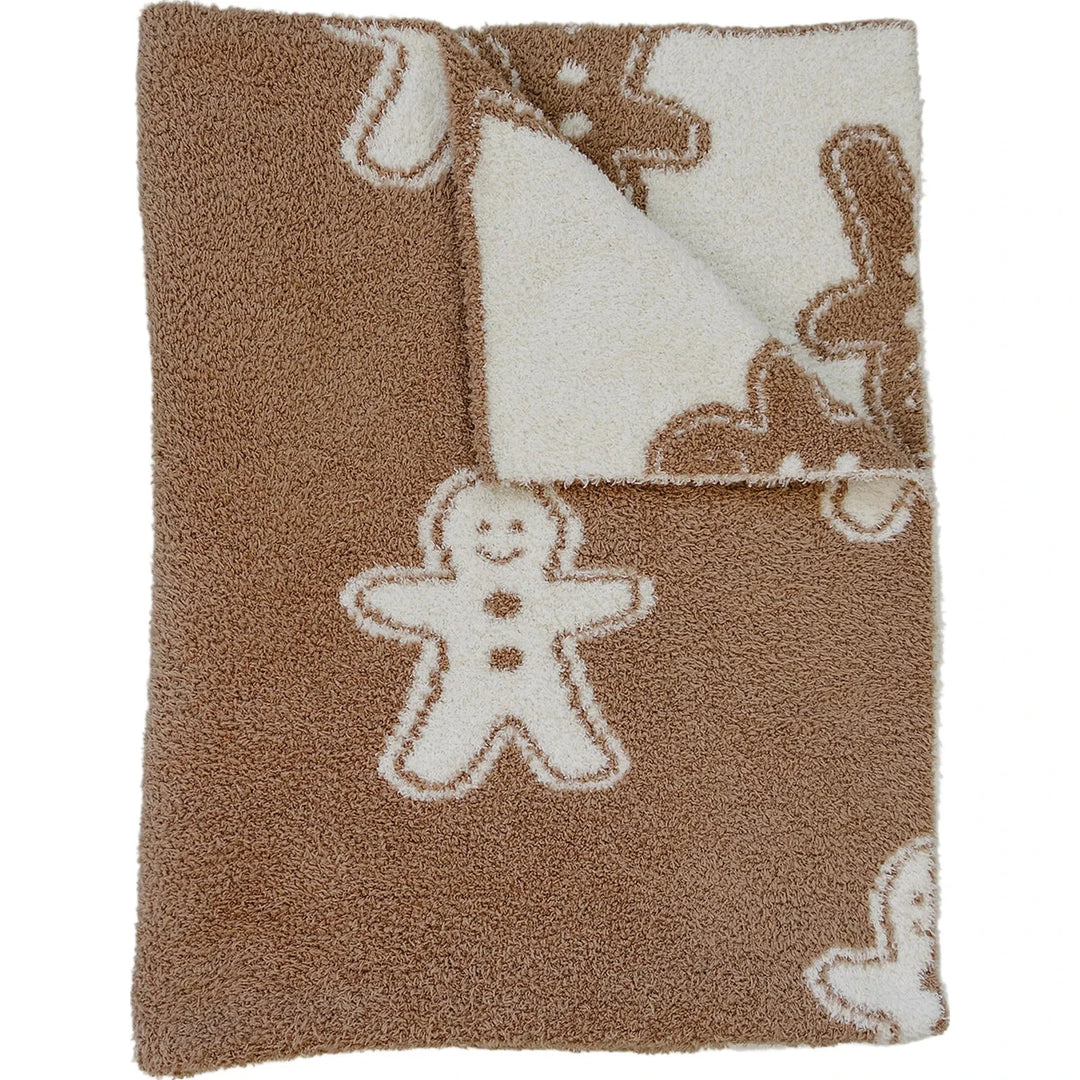 Mebie Baby gingerbread plush blanket brown