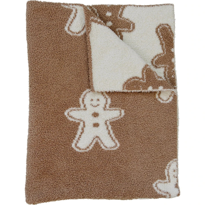 Mebie Baby gingerbread plush blanket brown
