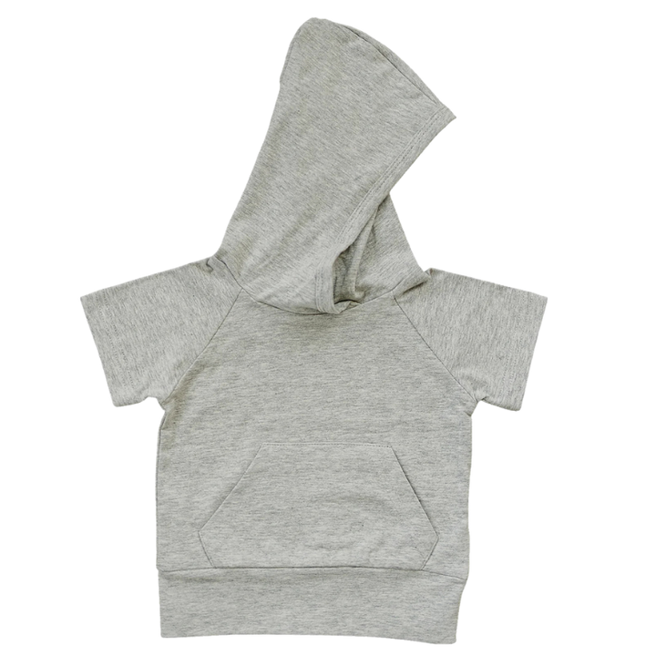 Mebie Baby hooded tshirt in heather grey