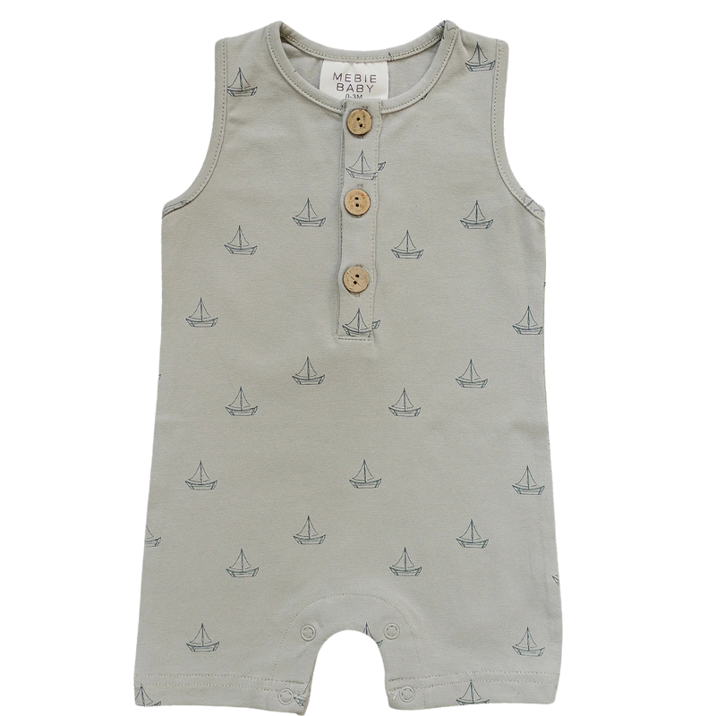 Mebie Baby sailboat shortie romper