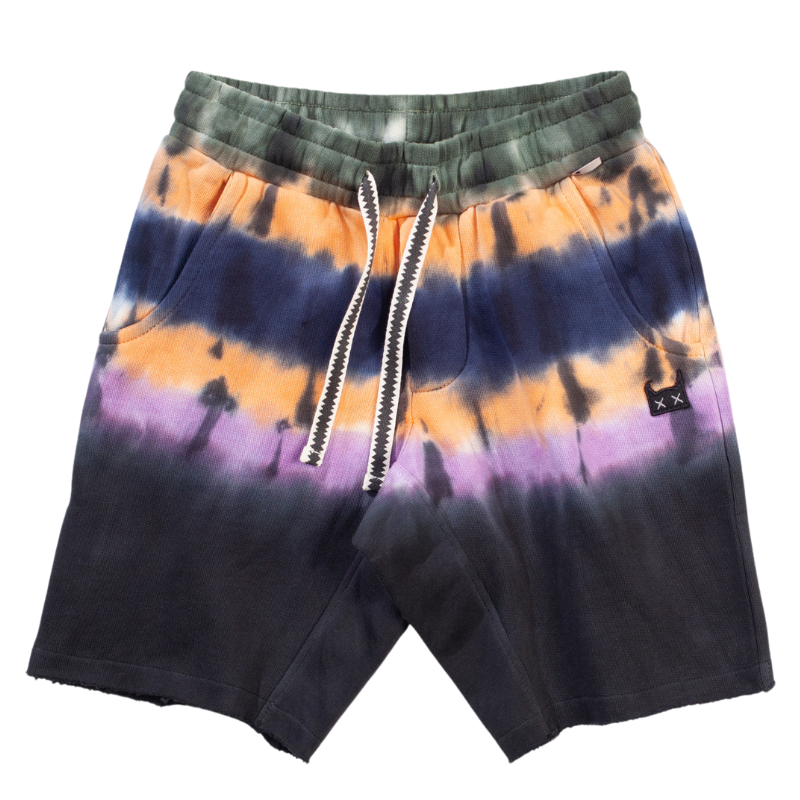 Munster Kids Incolor tie dye fleece shorts