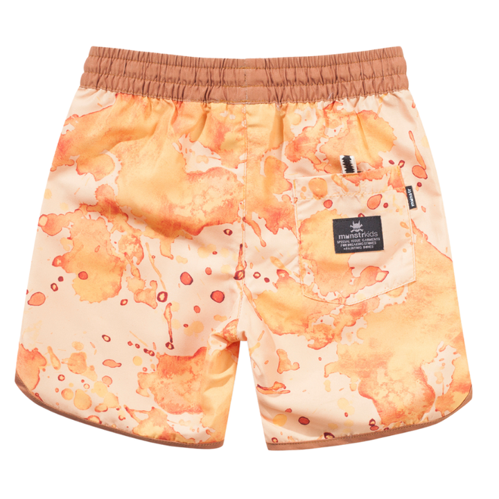 Munster Kids Warble board shorts in almond back