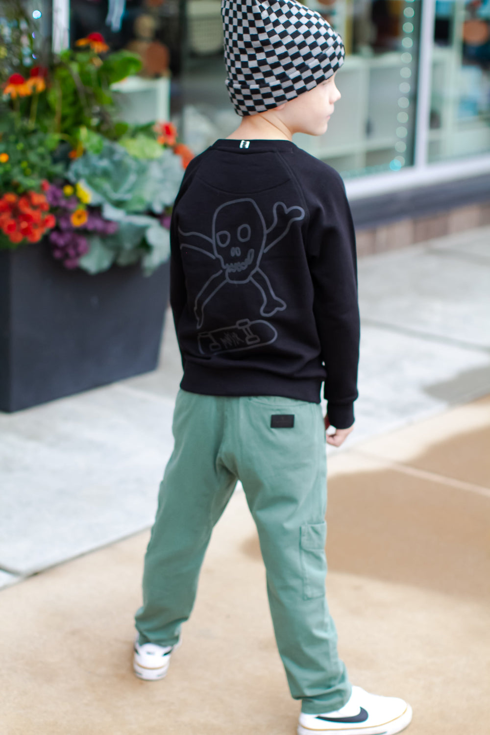 Munster Kids skull black crewneck