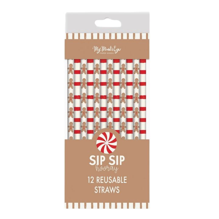 My Mind's Eye Gingerbread Man reusable straws