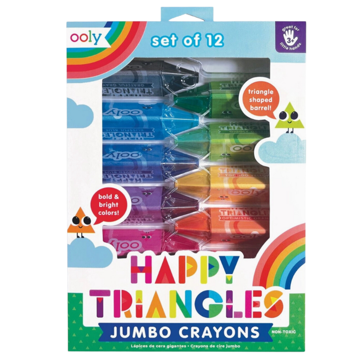 OOLY Happy Triangles jumbo crayons for toddlers