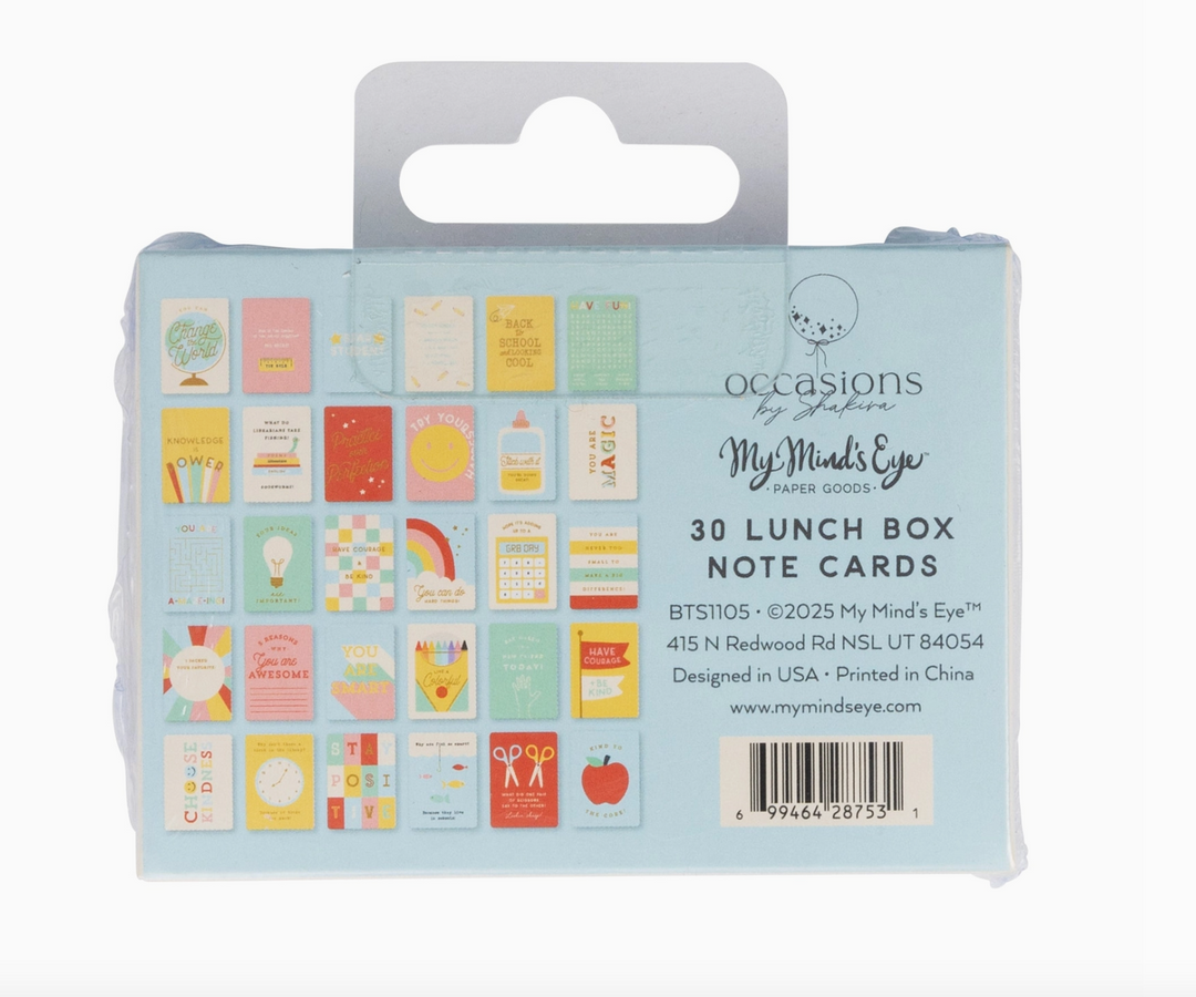 Occasions Kids lunch box note cards