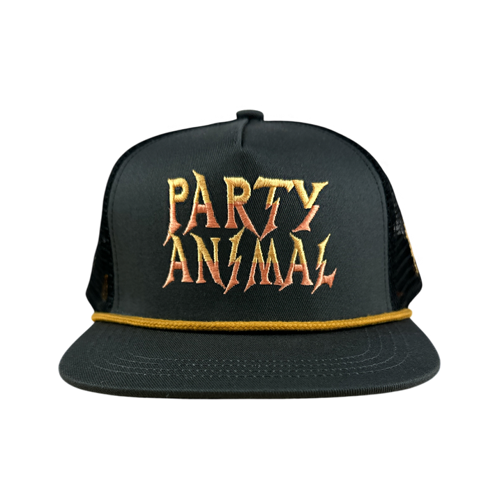 Tiny Whales - Party Animal Trucker Hat in Black