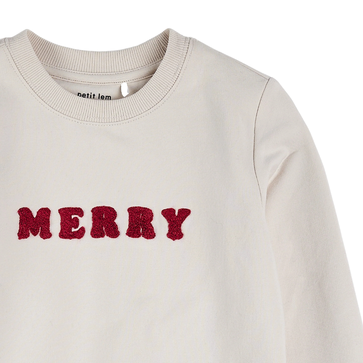 Petit Lem - Kids Merry Sweatshirt in Crème