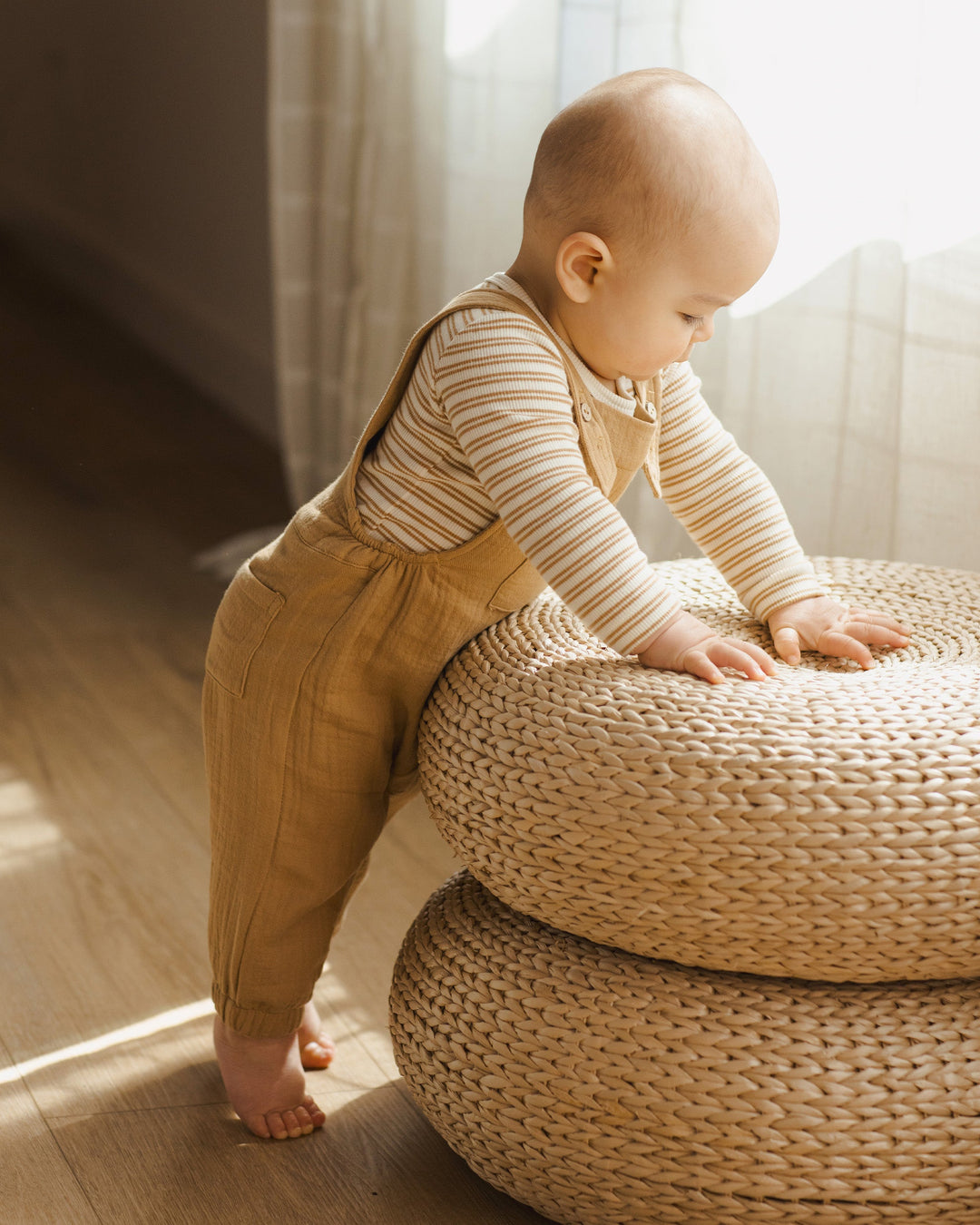 Quincy Mae - Baby Overalls in Golden