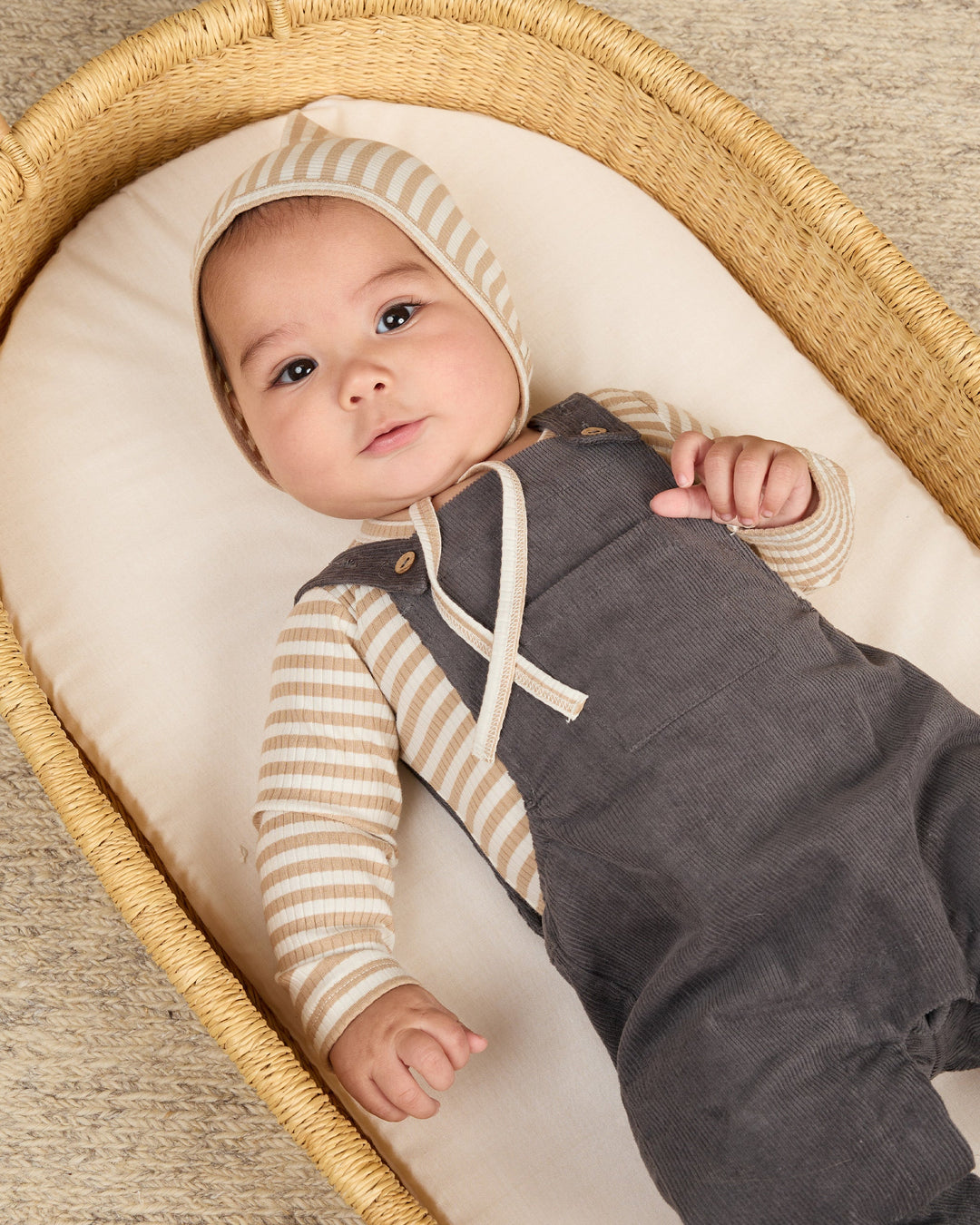 Quincy Mae - Corduroy Baby Overalls in Indigo