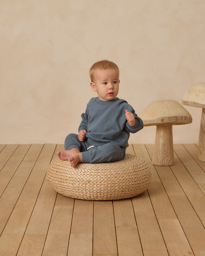 Quincy Mae - Pocket Sweatshirt in Ocean