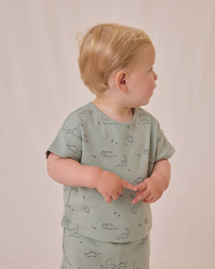 Quincy Mae - Jersey Tee and Pant Set in Dinos