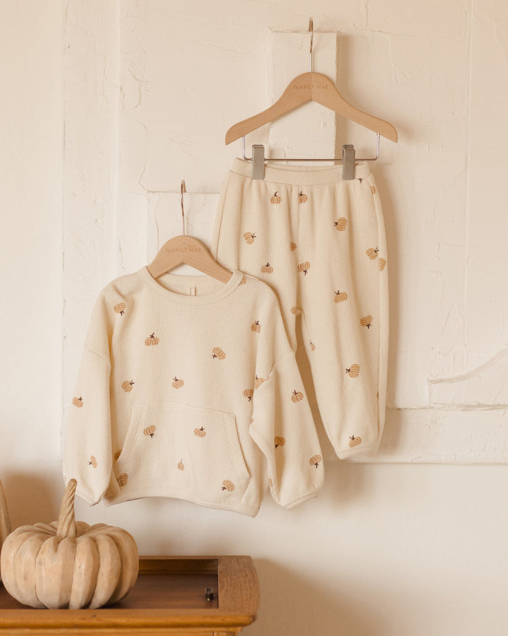 Quincy Mae - Waffle Slouch Set in Pumpkins